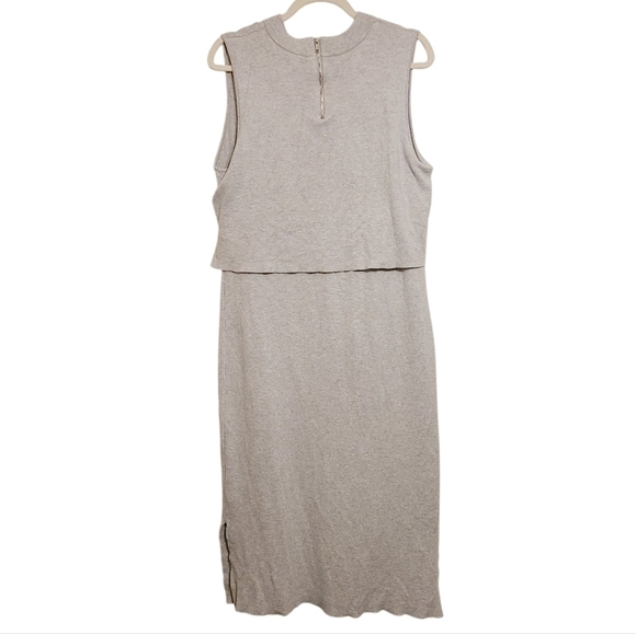 Ripe Maternity Wear | Light Gray Layered Knit Nursing Dress (Size XL) - Picture 15 of 16